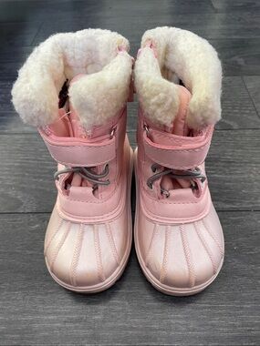 Cat & Jack Pink Faux-Shearling Waterproof Kids Snow Boots